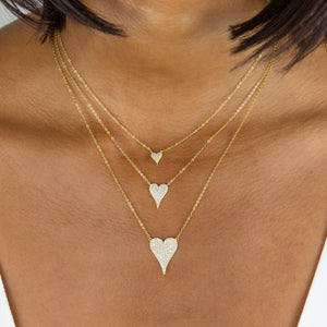  Pavé Heart Necklace Combo Set - Adina Eden's Jewels