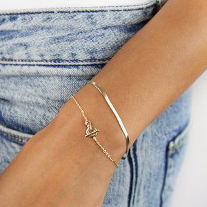  Dainty Toggle Bracelet 14K - Adina Eden's Jewels