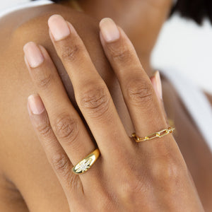  CZ Starburst Dome Ring - Adina Eden's Jewels