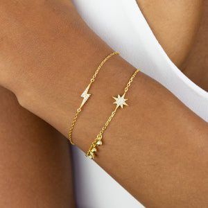  CZ Lightning Bolt Bracelet - Adina Eden's Jewels