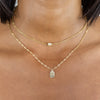  Engraved CZ Mini Dog Tag Link Necklace - Adina Eden's Jewels