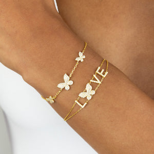  Pavé Butterfly Love Bracelet - Adina Eden's Jewels