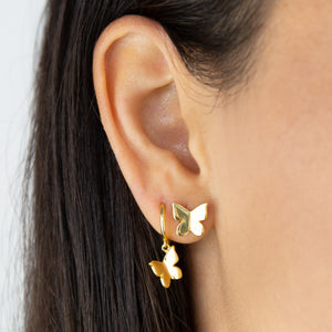  Solid Butterfly Stud Earring - Adina Eden's Jewels
