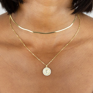  Pavé Coin Link Necklace - Adina Eden's Jewels