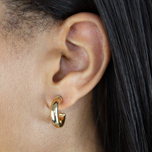  Thick Tube Hoop Earring - Adina Eden's Jewels