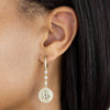  Pavé Coin Drop Huggie Earring - Adina Eden's Jewels