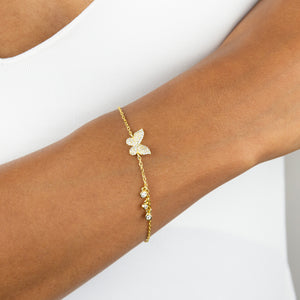  CZ Bezel Butterfly Bracelet - Adina Eden's Jewels