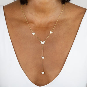  Pavé Butterfly Lariat - Adina Eden's Jewels