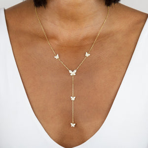  Pavé Butterfly Lariat - Adina Eden's Jewels