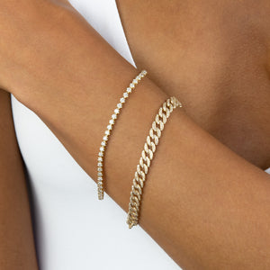  Diamond Bezel Tennis Bracelet 14K - Adina Eden's Jewels