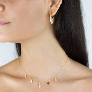  Pavé/Solid Teardrop Necklace - Adina Eden's Jewels