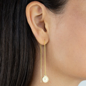  Mini Coin Threader Earring - Adina Eden's Jewels