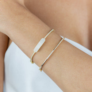  Pavé ID Link Bangle - Adina Eden's Jewels