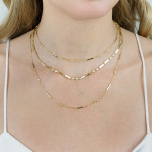  Bezel X Link Necklace - Adina Eden's Jewels