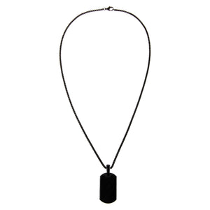  Onyx Matte Dog Tag Necklace - Adina Eden's Jewels