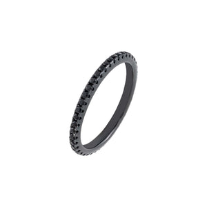 Onyx / 5 Onyx CZ Thin Ring - Adina Eden's Jewels