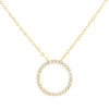 Gold Pavé Open Circle Necklace - Adina Eden's Jewels