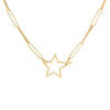 14K Gold Open Star Link Necklace 14K - Adina Eden's Jewels
