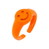 Orange Enamel Adjustable Smiley Ring - Adina Eden's Jewels