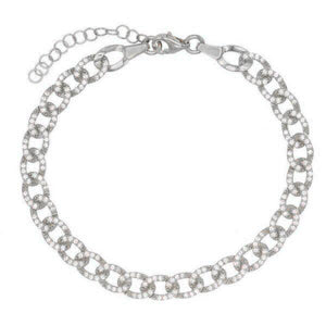 Silver Pavé Cuban Choker - Adina Eden's Jewels