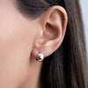  Two-Tone Wide Huggie Earring 14K - Adina Eden's Jewels