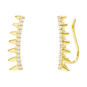 Gold Spiked Ear Climber - Adina Eden's Jewels