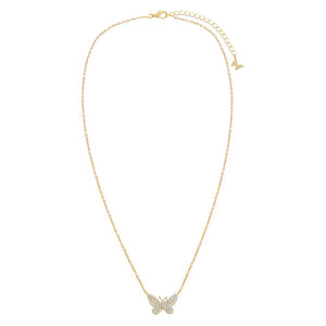  Pave Butterfly Necklace - Adina Eden's Jewels
