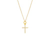 Gold / 20IN Pave Cross Necklace - Adina Eden's Jewels