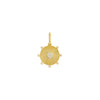 Gold Pave Heart Disc Necklace Charm - Adina Eden's Jewels
