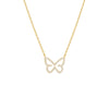 Gold Pavé Open Butterfly Necklace - Adina Eden's Jewels