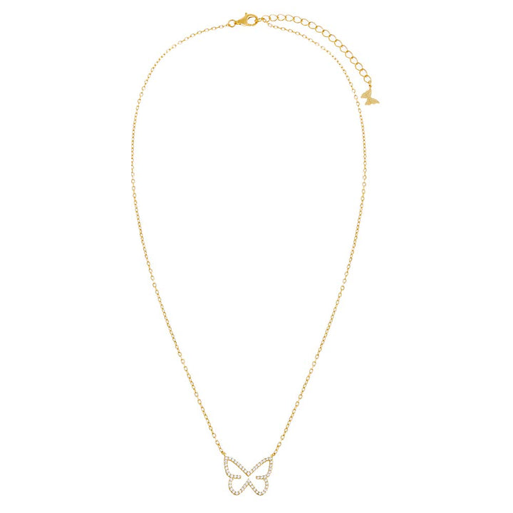  Pavé Open Butterfly Necklace - Adina Eden's Jewels