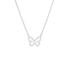 Silver Pavé Open Butterfly Necklace - Adina Eden's Jewels