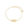 Gold Pavé Triple Link Bracelet - Adina Eden's Jewels