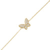 Gold Pavé Butterfly Bracelet - Adina Eden's Jewels