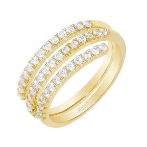  Pavé Multi Wrap Ring - Adina Eden's Jewels