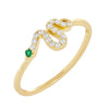 Gold / 8 Pavé Snake Dainty Ring - Adina Eden's Jewels