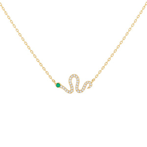 Gold Pavé Snake Necklace - Adina Eden's Jewels