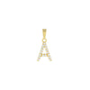 Gold / F Pavé Initial Necklace Charm - Adina Eden's Jewels