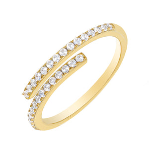 Gold / 9 Pavé Wrap Ring - Adina Eden's Jewels