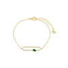 Emerald Green Pavé X Colored Teardrop Pendant Bracelet - Adina Eden's Jewels