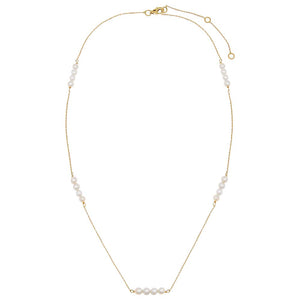 14K Gold Pearl Cluster Chain Necklace 14K - Adina Eden's Jewels