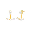 Pearl White Pearl Ear Jacket Stud Earring - Adina Eden's Jewels