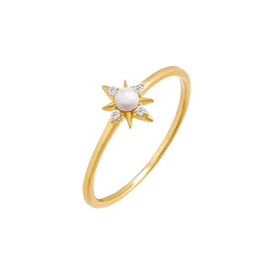 Pearl White / 6 Pearl Starburst Ring - Adina Eden's Jewels
