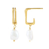 Pearl White Pearl Double Hoop Earring - Adina Eden's Jewels