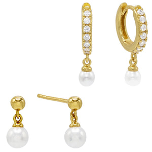 Combo Multi Pearl Earring Combo Set - Adina Eden's Jewels