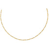  Petite Pearl X Moon Cut Chain Necklace 14K - Adina Eden's Jewels