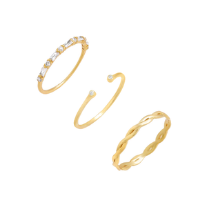 Gold / 5 Basic With A Twist Combo Set - Adina Eden's Jewels