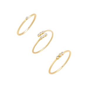 Gold / 5 The 'It Girl' Ring Combo Set - Adina Eden's Jewels