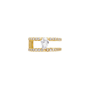  Teardrop Stone Ear Cuff - Adina Eden's Jewels