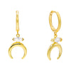 Gold Cowhorn Huggie Earring - Adina Eden's Jewels